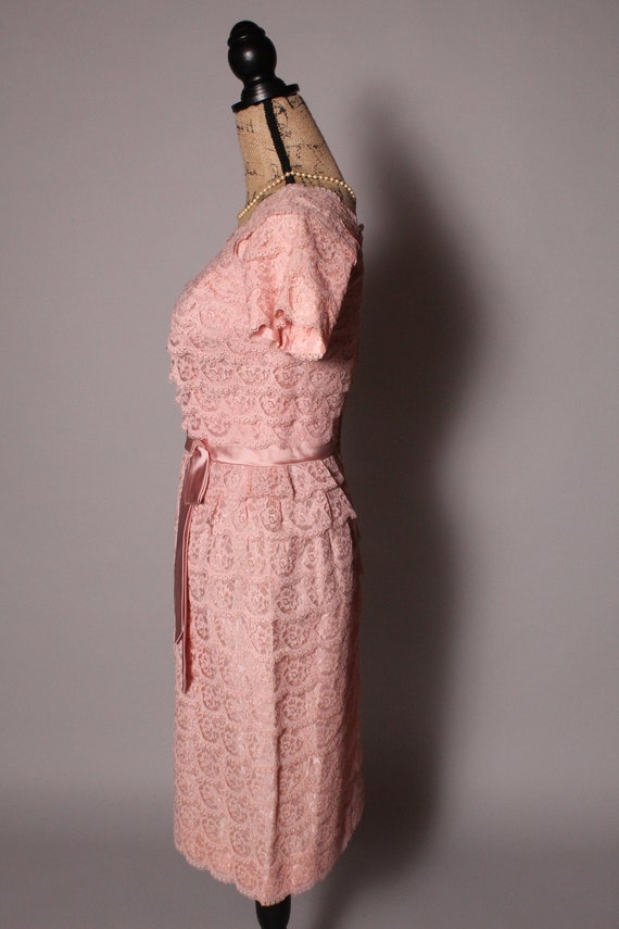 50s Dress //  Vintage 50's Pink Lace Dress by DuB… - image 6