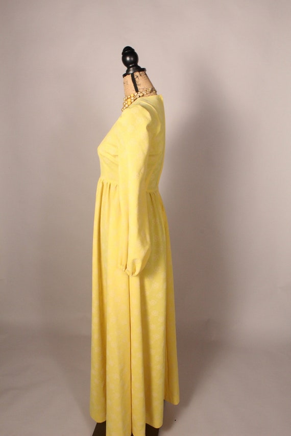 Vintage 60s Maxi Dress, Vintage Yellow Maxi Dress… - image 7