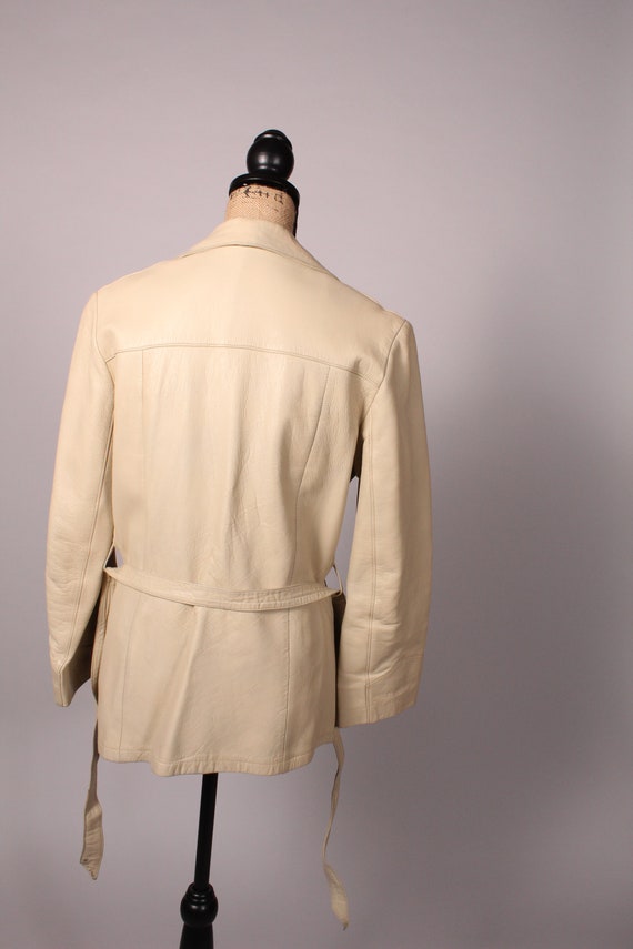 40s 50s Jacket //  Vintage 40s 50s Bone Bisque Le… - image 9