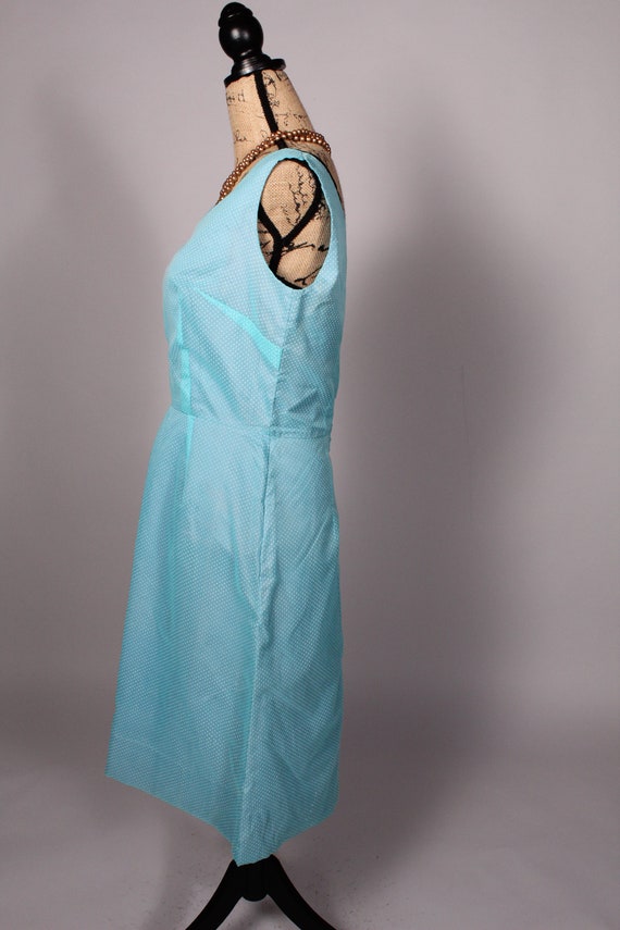 50s 60s Dress//  Vintage 50s 60s Light Blue Swiss… - image 6