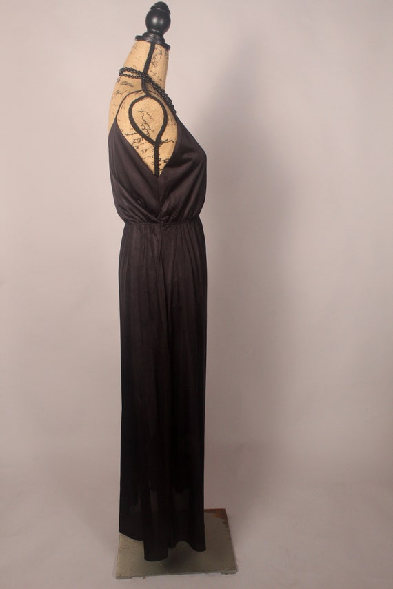 Vintage 70s Black Nightgown by Cinandre Leisure L… - image 8