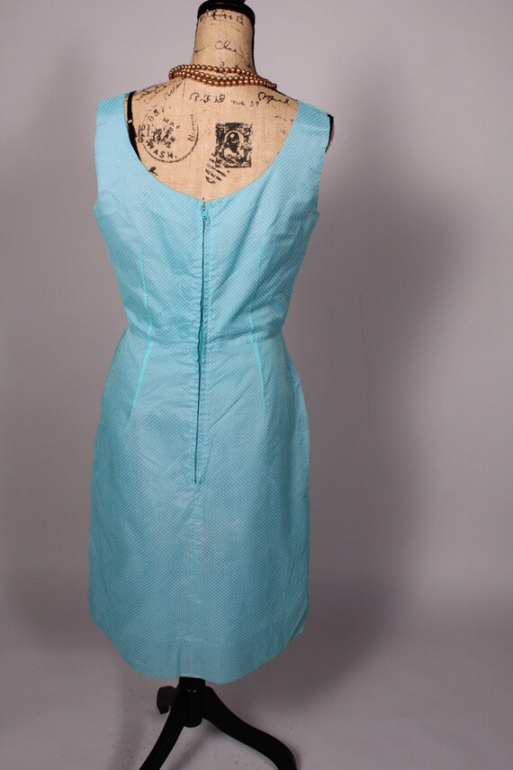 50s 60s Dress//  Vintage 50s 60s Light Blue Swiss… - image 7