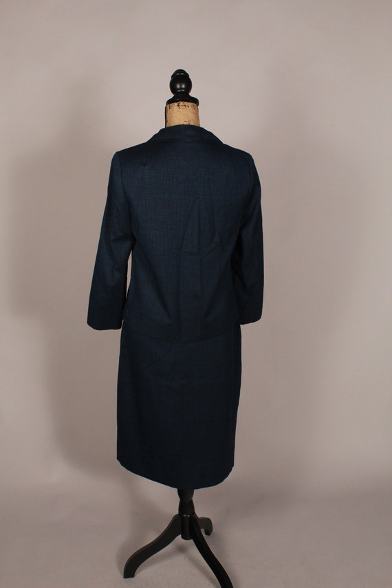 50s 60s Skirt Suit //  Vintage 50s 60s Blue Skirt… - image 6