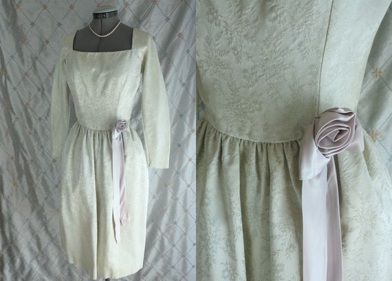 Vintage 50s Dress// Vintage 1950s Pale Green Jacqu