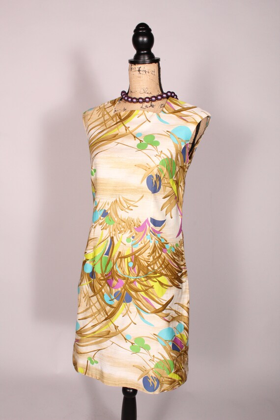 60s Dress //  Vintage 60s Hawaiian Print Dress by… - image 7