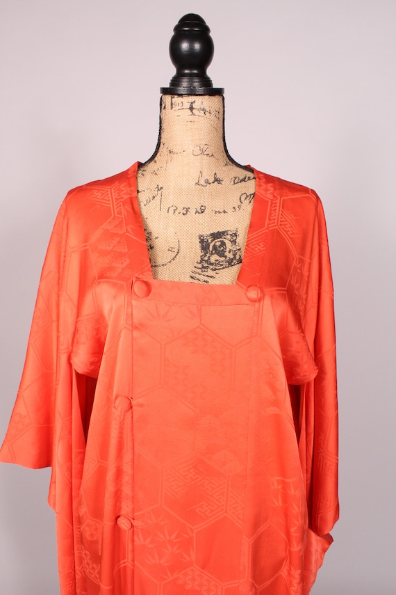 Michiyuki Coat //  Vintage Melon Orange Silk Mich… - image 5