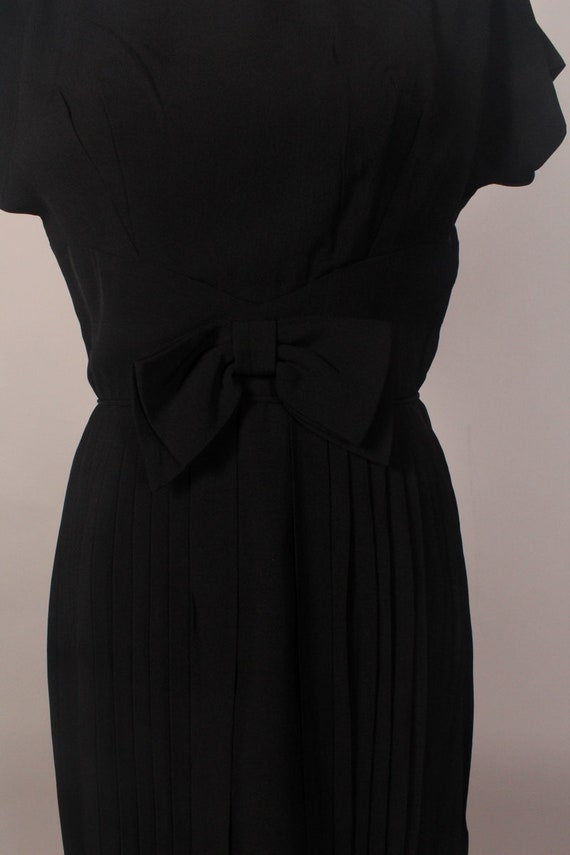 Vintage 50s 60s Dress,   Vintage Black Dress,  Vi… - image 4