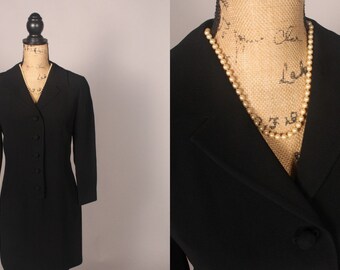 Vintage DKNY, Vintage 80s 90s Vestido Negro, Donna Karan Nueva York, DKNY Vestido Negro