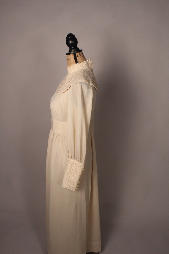 Vintage 70s Maxi Dress, Vintage Cream Maxi Dress,… - image 7