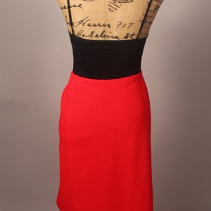 Jupe Crayon Koret Vintage Rouge - Laine Lavable - Taille Petite 8 - NWT