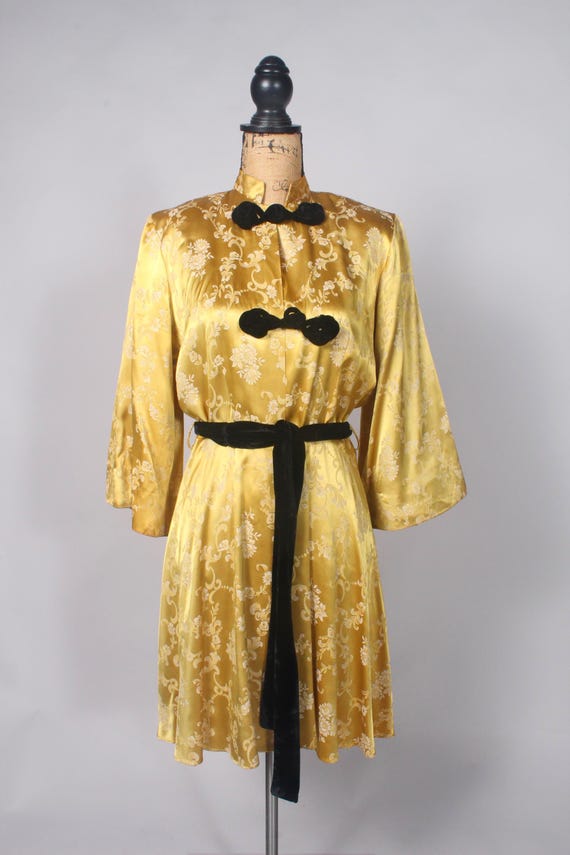 black and gold jacquard dress Sail To Sable Pleated Mini Dress main image 1