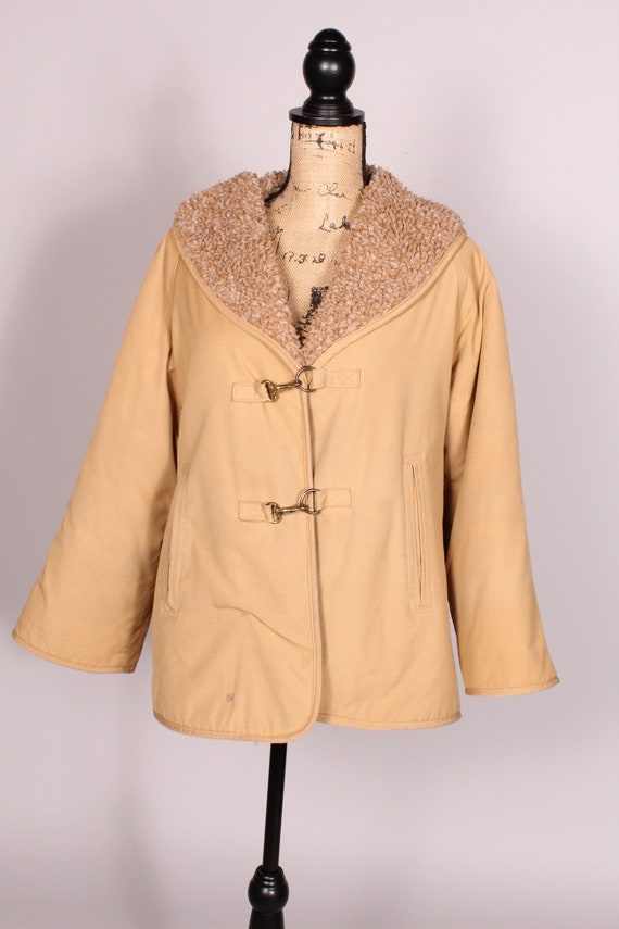 Bonnie Cashin // Vintage 70s 80s Tan Canvas Coat… - image 3