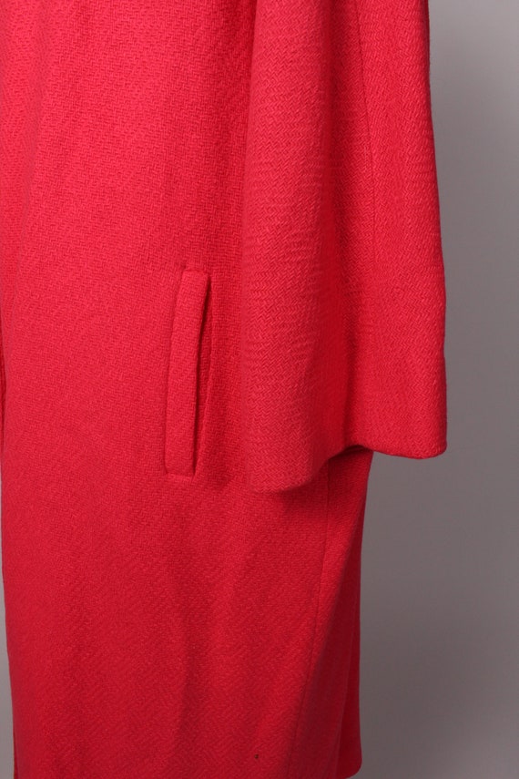 50s Coat //  Vintage 50s Watermelon Pink Swing Co… - image 9