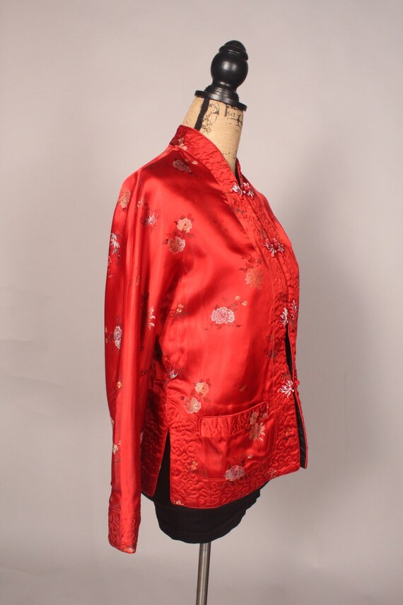 Vintage Asian Jacket, Embroidered Jacket, Satin j… - image 6