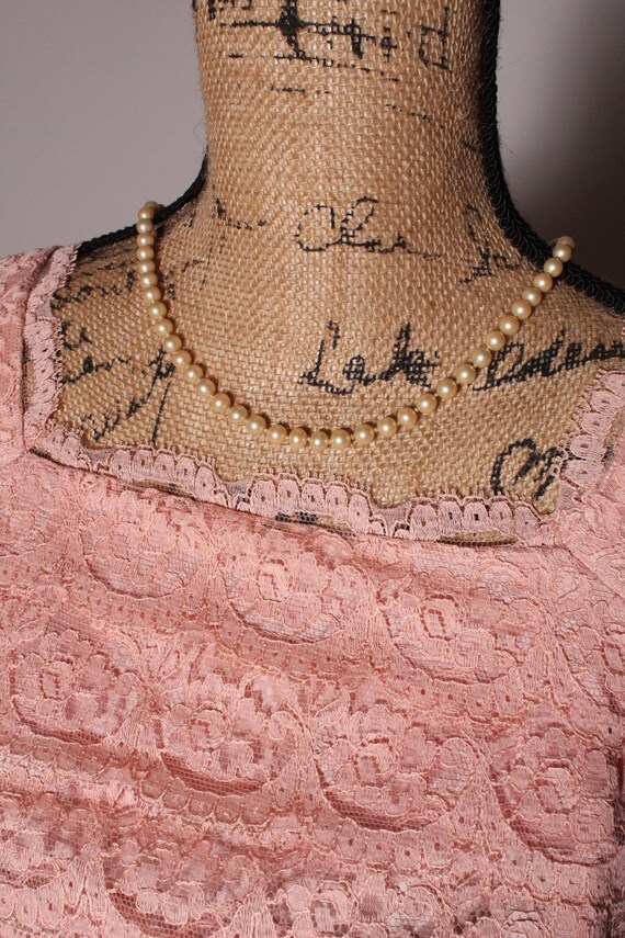 50s Dress //  Vintage 50's Pink Lace Dress by DuB… - image 9