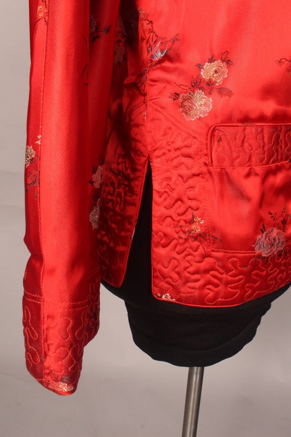 Vintage Asian Jacket, Embroidered Jacket, Satin j… - image 7