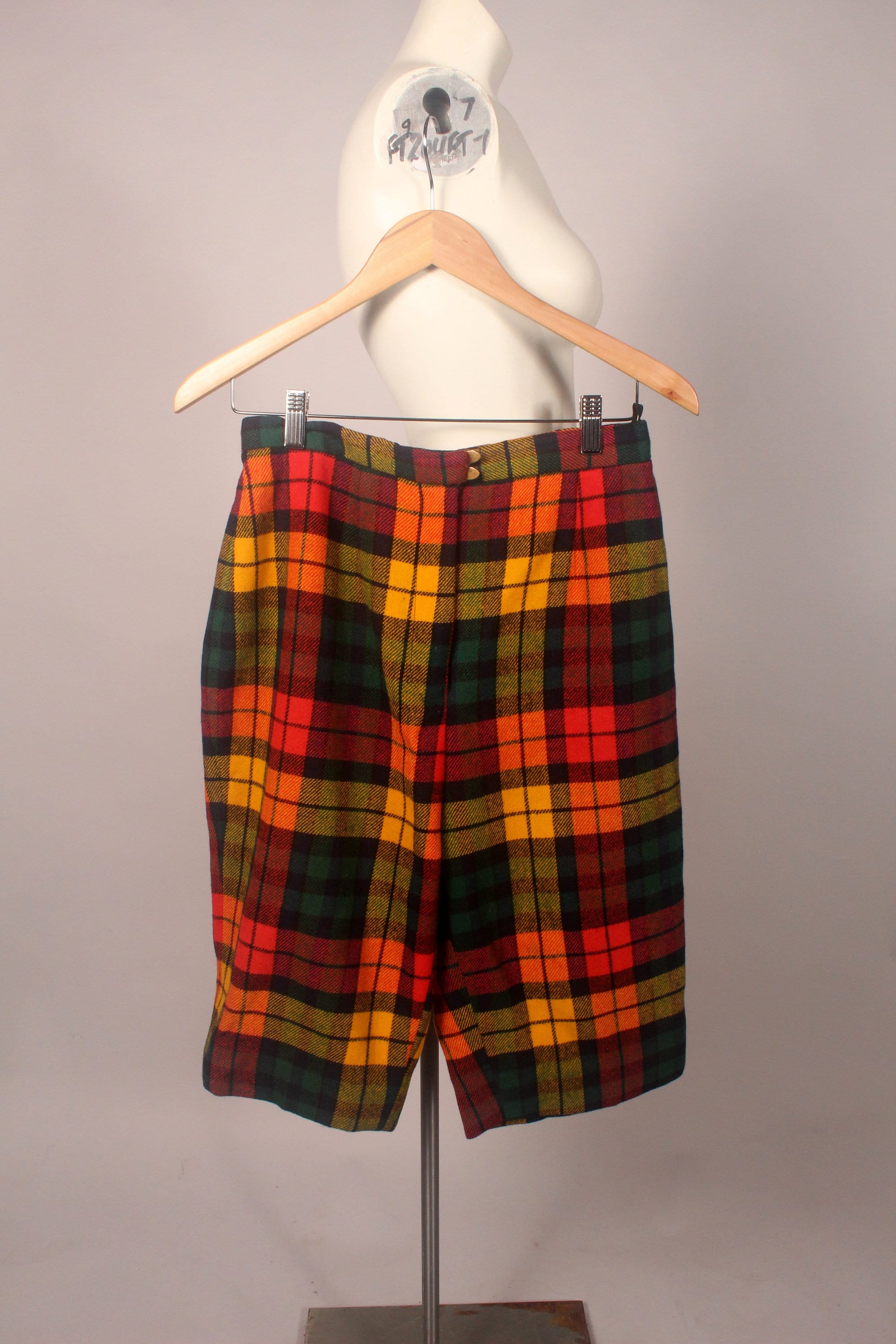 希少　SUNSEA 29th antique check big shorts Big B Women's Hiking Shorts 7