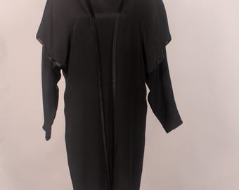 Vintage 80s 90s Black Silk Dress by Yeohlee New York avant garde minimalist