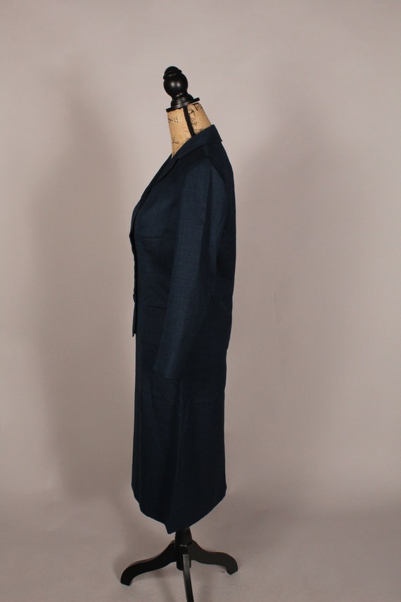 50s 60s Skirt Suit //  Vintage 50s 60s Blue Skirt… - image 5
