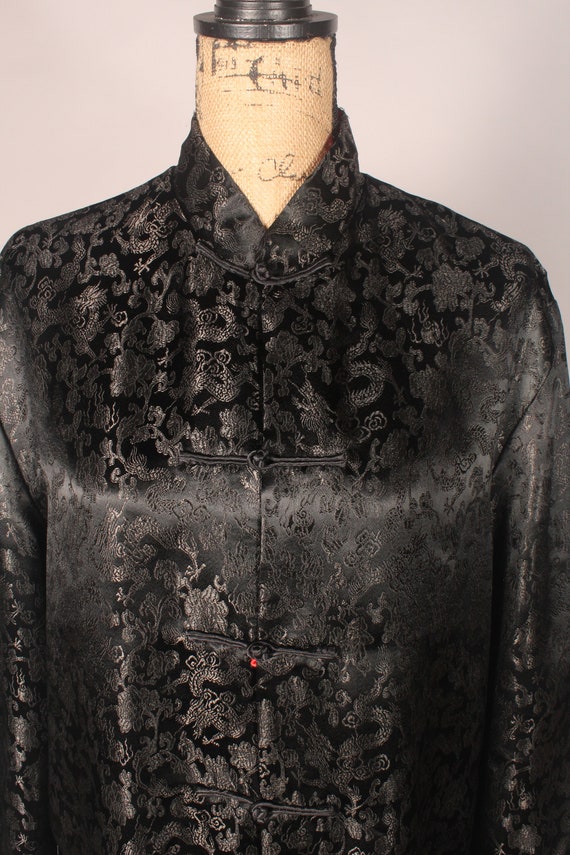 80s Satin Brocade Jacket,  Vintage 80s Jacket, Vi… - image 3