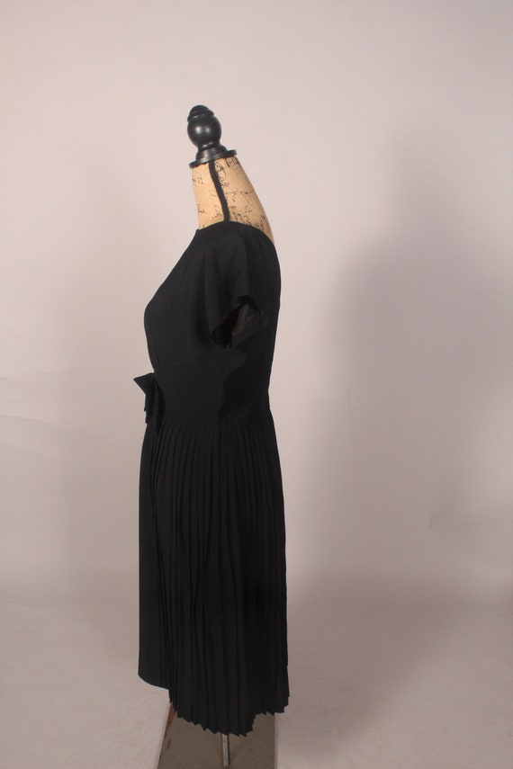 Vintage 50s 60s Dress,   Vintage Black Dress,  Vi… - image 8