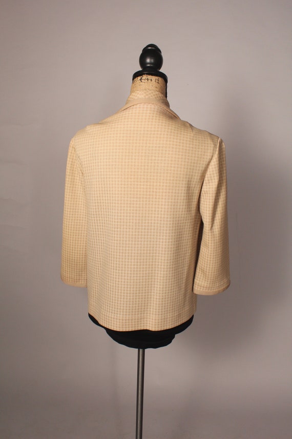60s Jacket //  Vintage 60s Tan Check Light Wool J… - image 9