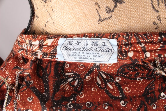 60s Dress // Vintage 60s Brown Cotton Print Dress… - image 10
