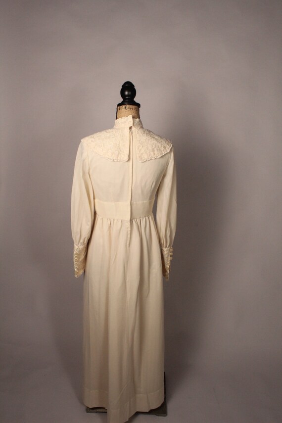 Vintage 70s Maxi Dress, Vintage Cream Maxi Dress,… - image 9