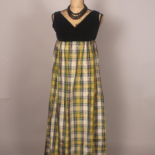 Robe Longue Alythea Motif Plaid - Bretelles Spaghetti - Taille S - Occasion Très Bon état