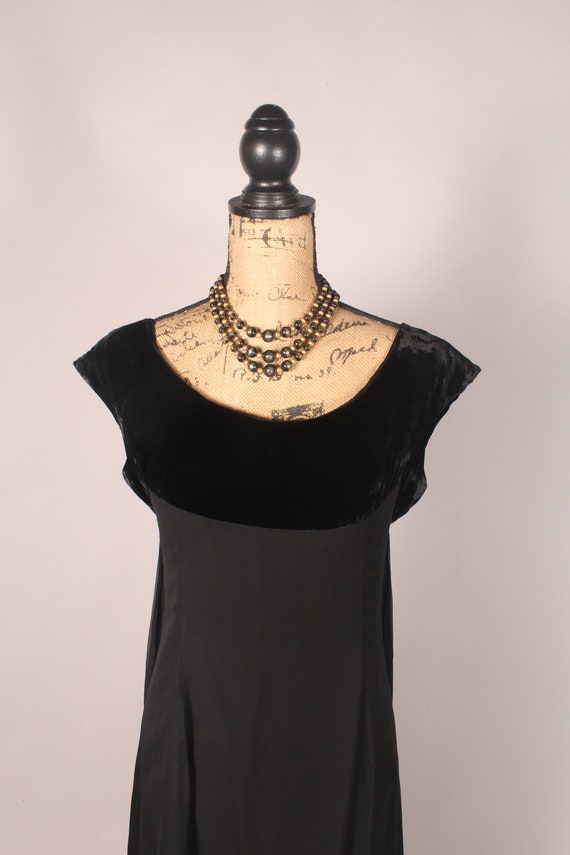 60s Black Dress,  Vintage 60s Dress,  Black Velve… - image 3