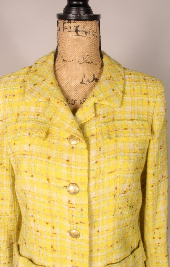 ルミニョン Papillon tweed fringe jacket イエロー The Boyfriend 2024 Megumi Tweed Jacket | Braided-Trim Tweed
