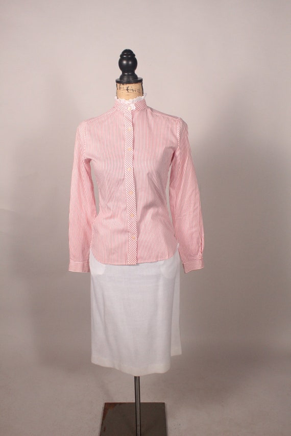 Vintage 70s 80s 3 piece Skirt Suit, White Linen S… - image 2