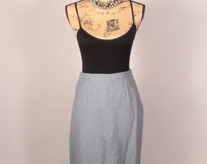 Vintage blue pencil skirt