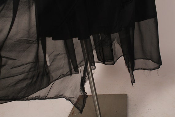 50s Dress // Vintage 50s Black Sequin Chiffon Sat… - image 9