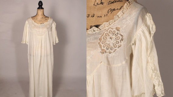 Antique Nightgown,  Edwardian Nightgown,  Antique… - image 1