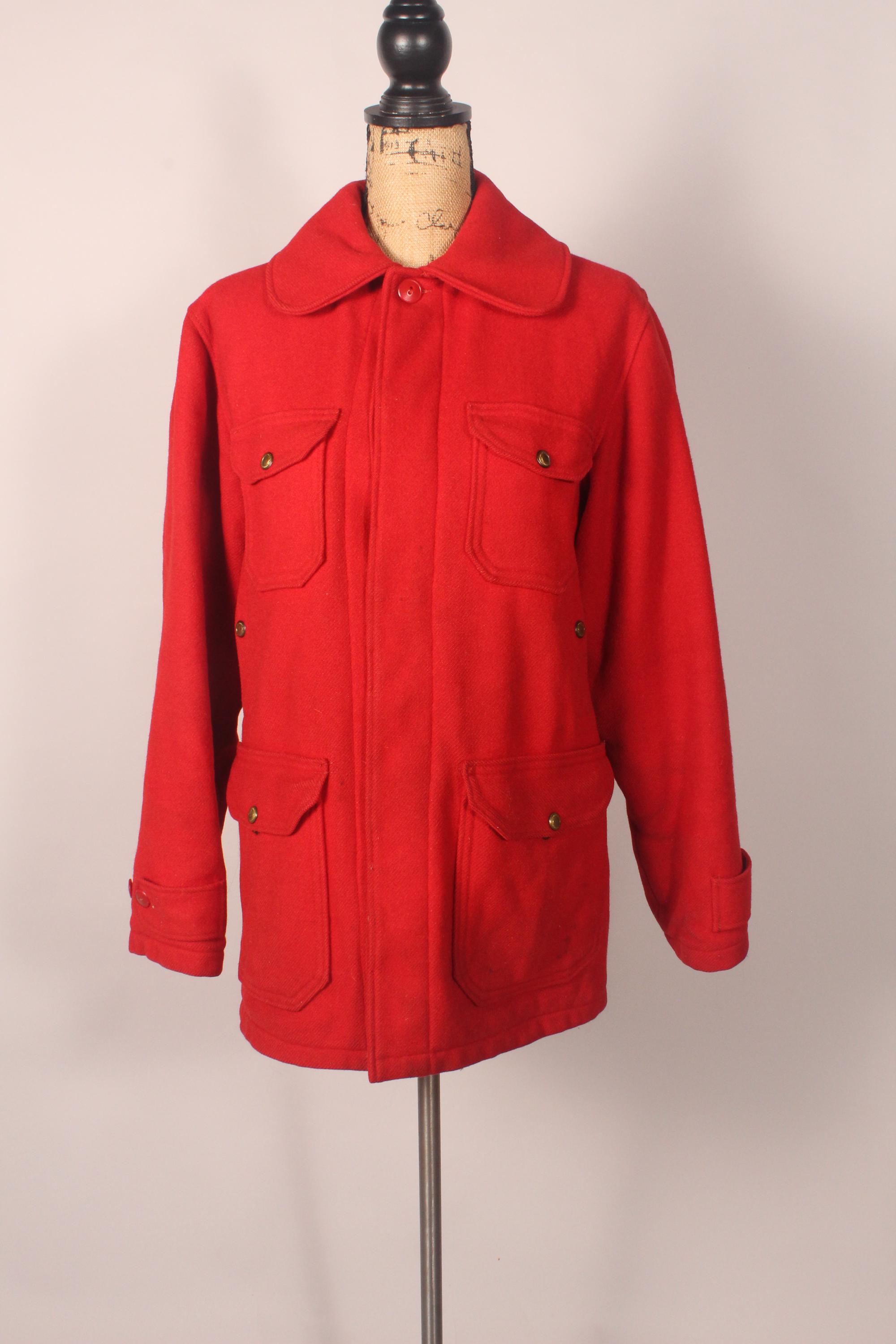 50s WOOLRICH Wool Hunting JKT ウールリッチ USA Vintage 50s Woolrich Plaid Hunting Coat Jacket 44 Gray
