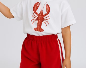 Lobster Summer Vibes Kids Shirt, Childs Cute Beach Outfit, Toddler Aesthetic Graphic TShirt