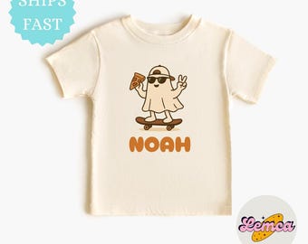 Ghost Halloween shirt, spooky tee, funny fall kids shirts, trick or treat, cute child costume, autumn tees, October outfit