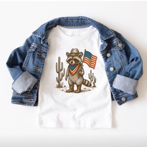 Patriotic Shirt, 4th of July Toddler Shirts, America Childs Outfit, Feral RaccoonTee