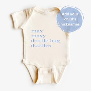 Boys Nickname Baby Bodysuit, Personalized Name Toddler Tshirt, Custom Name Sweatshirt, Kids Clothes Gift