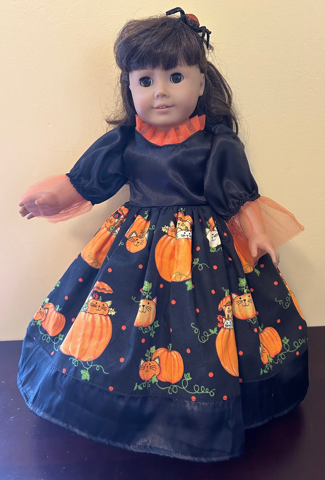 Halloween Sleeveless Pumpkin Print Panel Dress main image 1