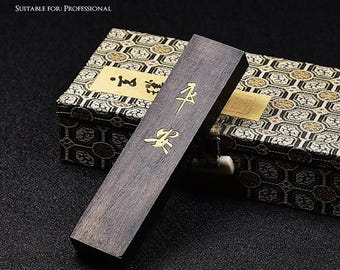 Barras de tinta de aceite de pino natural 100 % hechas a mano para maestros, material de caligrafía de arte oriental, barra de tinta de caligrafía japonesa