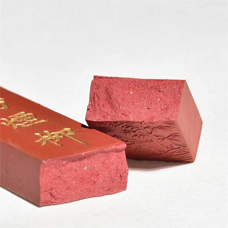 Red Ink Stick 100% Handmade Natural Cinnabar Red Ink Sticks for Master, Oriental Art ...