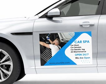 12x12 Custom Car Magnets Set of 5 | Personalized Business Logo | Waterproof