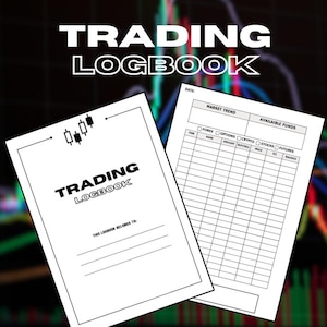 Trading Log Book | Digital Trader Journal | Forex, Stocks, Crypto Trading Planner | Trade Tracker PDF | Trading Notebook for Day Traders