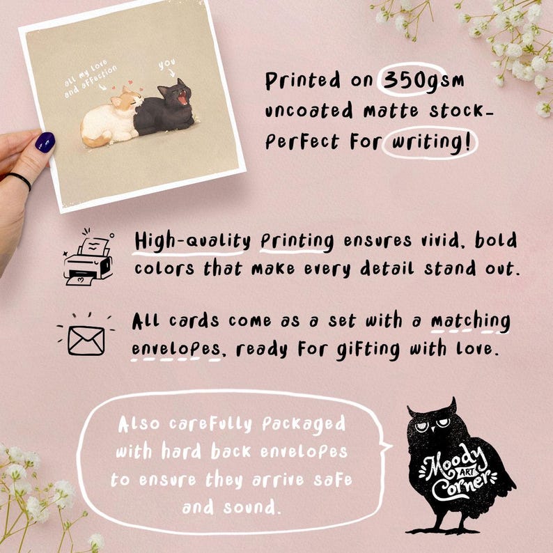 Funny Cats Card, Anniversary Romantic Greeting Love Gift image 3