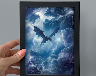 Framed Dragon Bookshelf Decor, Fourth Wing Throne Of Glass Print, Bookish Wall Art Romantasy Smut  Gift