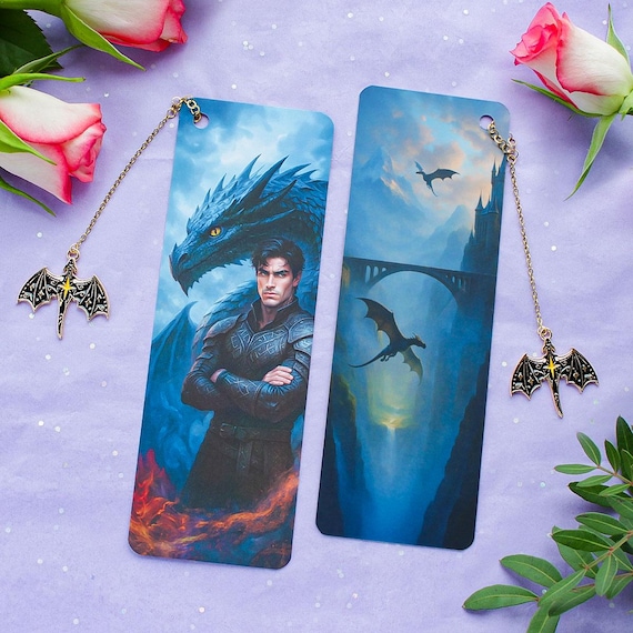 Limited Fourth Wing Bookmark with Dragon Charm, Xaden Riorson Gift