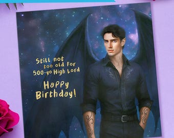 Printable ACOTAR Rhysand Birthday Card, Funny Romantasy Bookish Gift for Smut Readers, High Lord Velaris ACOMAF Greeting