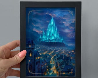 Framed Throne of Glass Bookshelf Decor, RiftHold Castle Art Print, Sarah J. Maas Romantasy Smut Gift